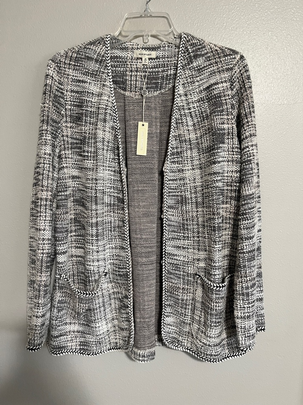 Max Studio Open-Front Knit Blazer